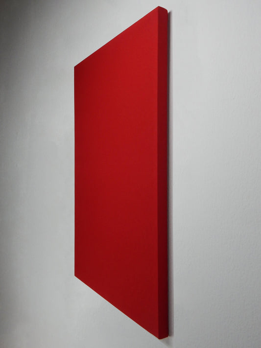 Rechterzijde rood akoestisch wandpaneel
