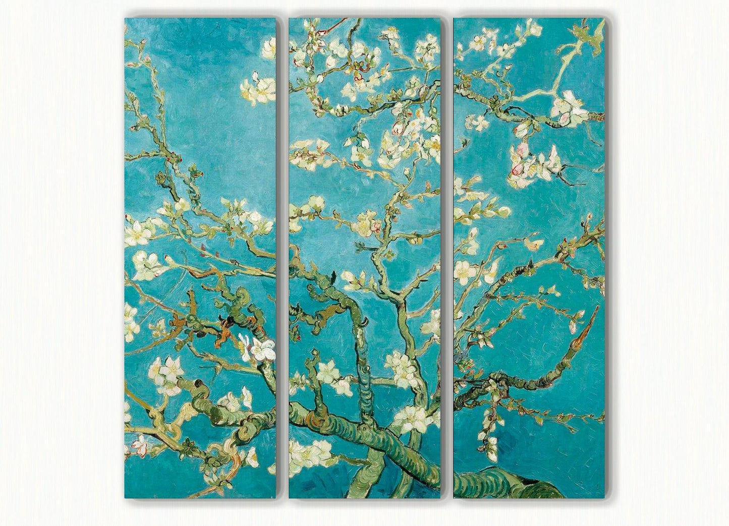 Akoestisch drieluik Amandelbloesem van Gogh