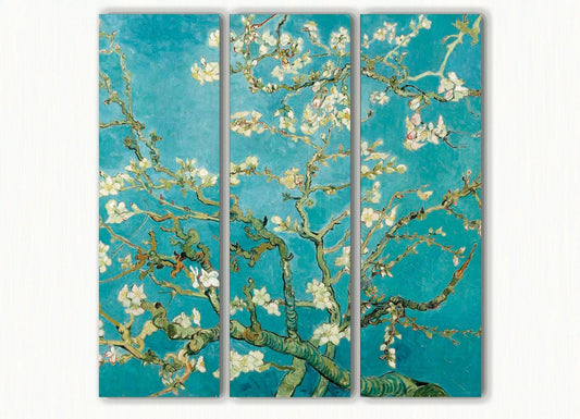 Akoestisch drieluik Amandelbloesem van Gogh