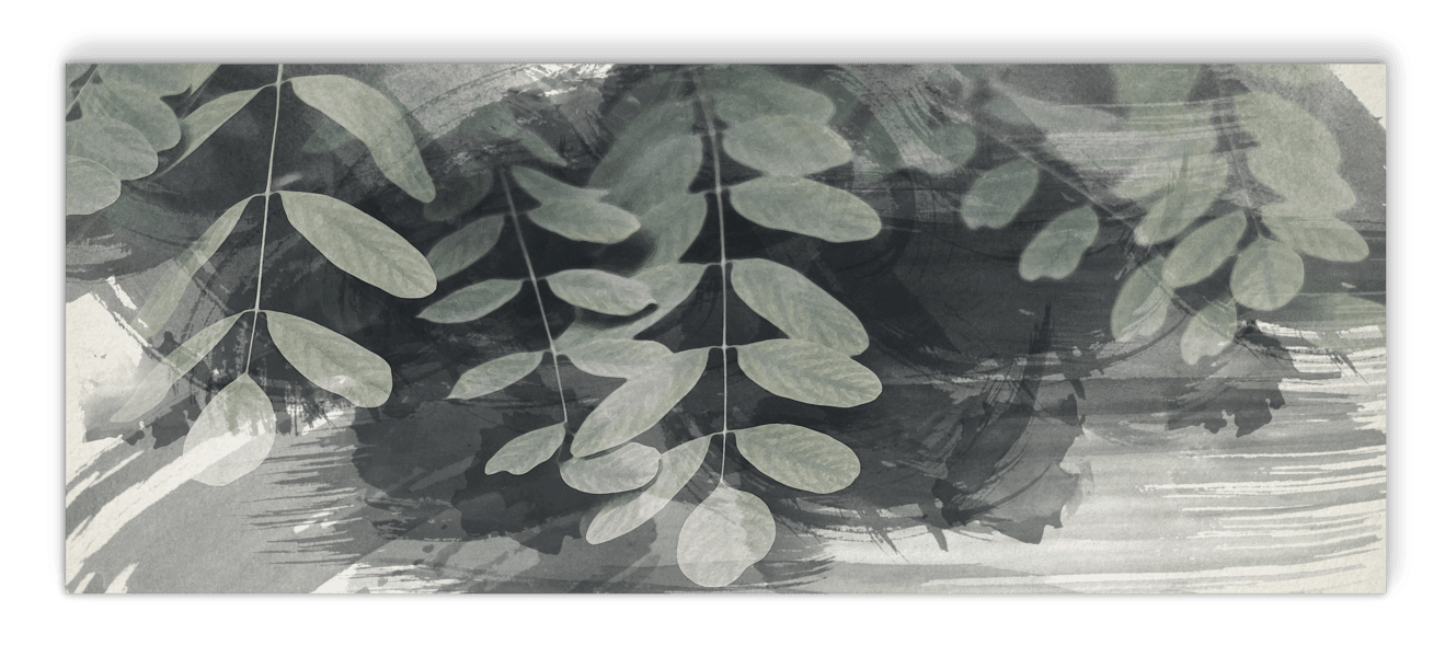 Akoestisch kunstpaneel met boomstructuur