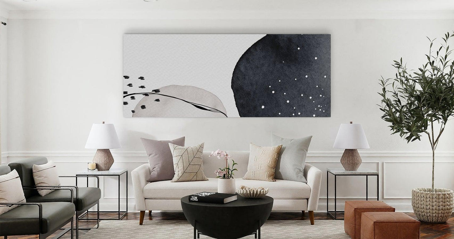 Grafisch ontwerp kunstpaneel akoestisch in modern interieur