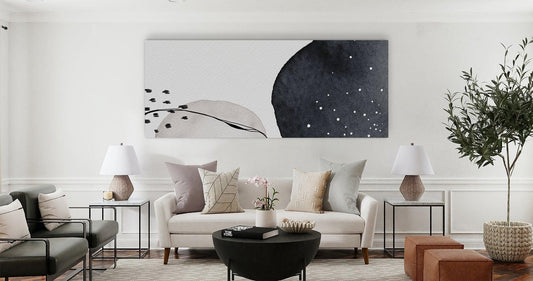 Grafisch ontwerp kunstpaneel akoestisch in modern interieur