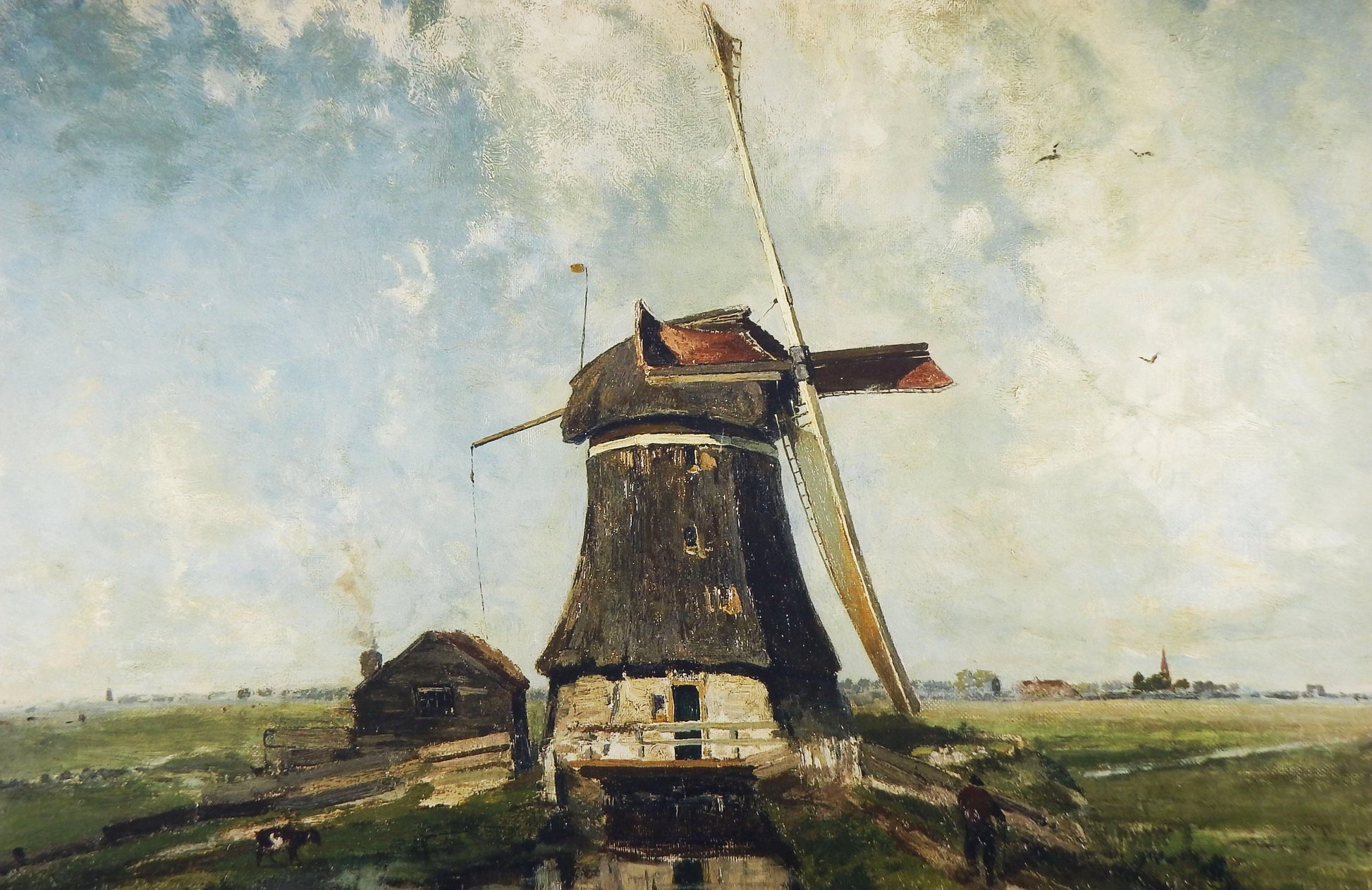 Akoestisch paneel Molen aan een Poldervaart - Paul Gabriël