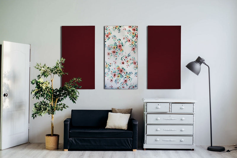 Akoestisch paneel met bloemenmotief